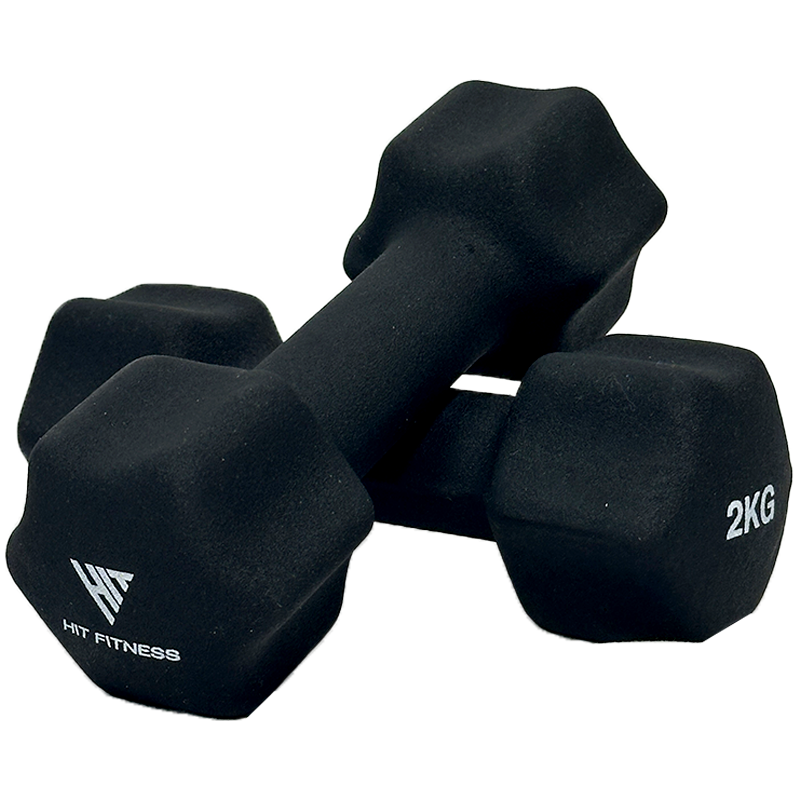 Hit Fitness Black Neoprene Studio Dumbbells | Pair