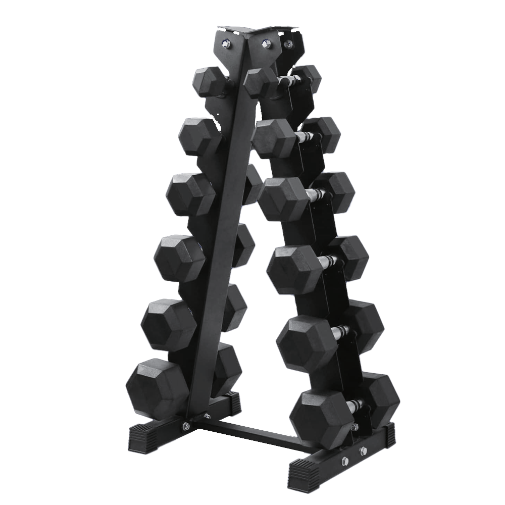 Hit Fitness Hex Dumbbells Vertical Rack | 6 Pairs (105kg) – HIT FITNESS