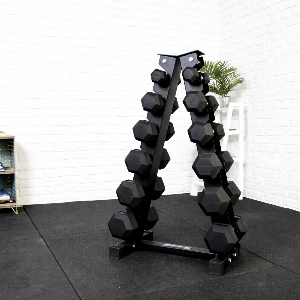 Hititlonger Rack Hit Fitness Hex Dumbbell Vertical Storage Rack | 6 pairs – HIT FITNESS