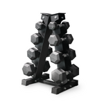 Hit Fitness Hex Dumbbells Vertical Rack | 4 Pairs (50kg)