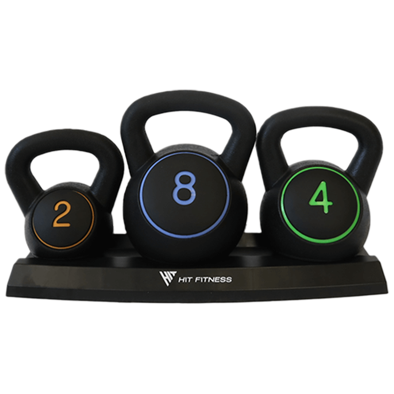 Hit Fitness Kettlebells with Storage Tray | 2kg, 4kg and 8kg