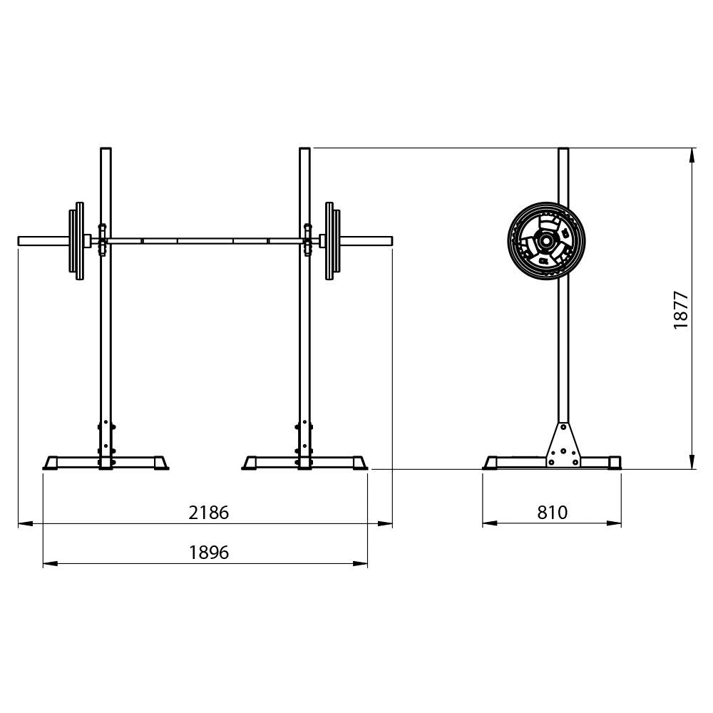 Hit Fitness PWR60 Free Standing Squat Stands