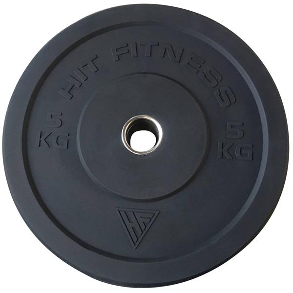 HIT FITNESS Bumper Plate Black Home Use