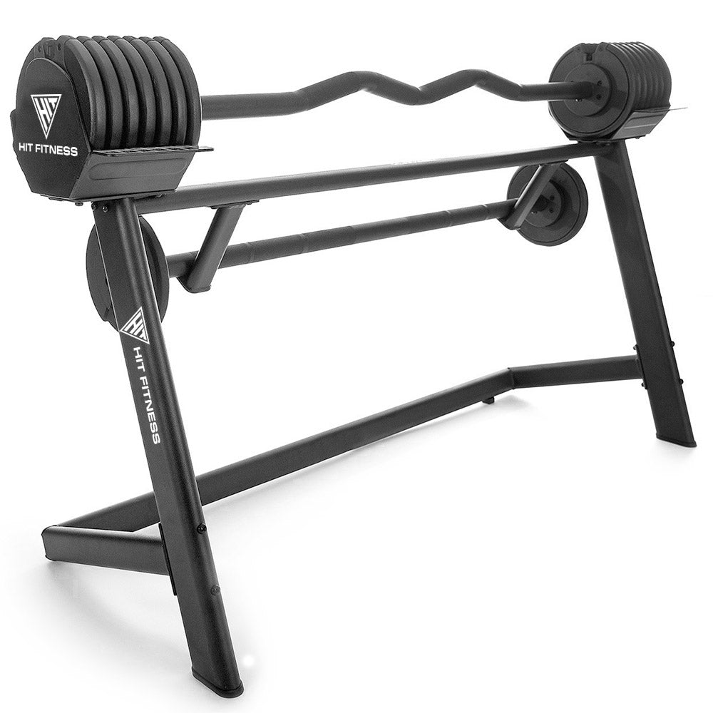 Hit Fitness Adjustable Barbell EZ Curl Bar