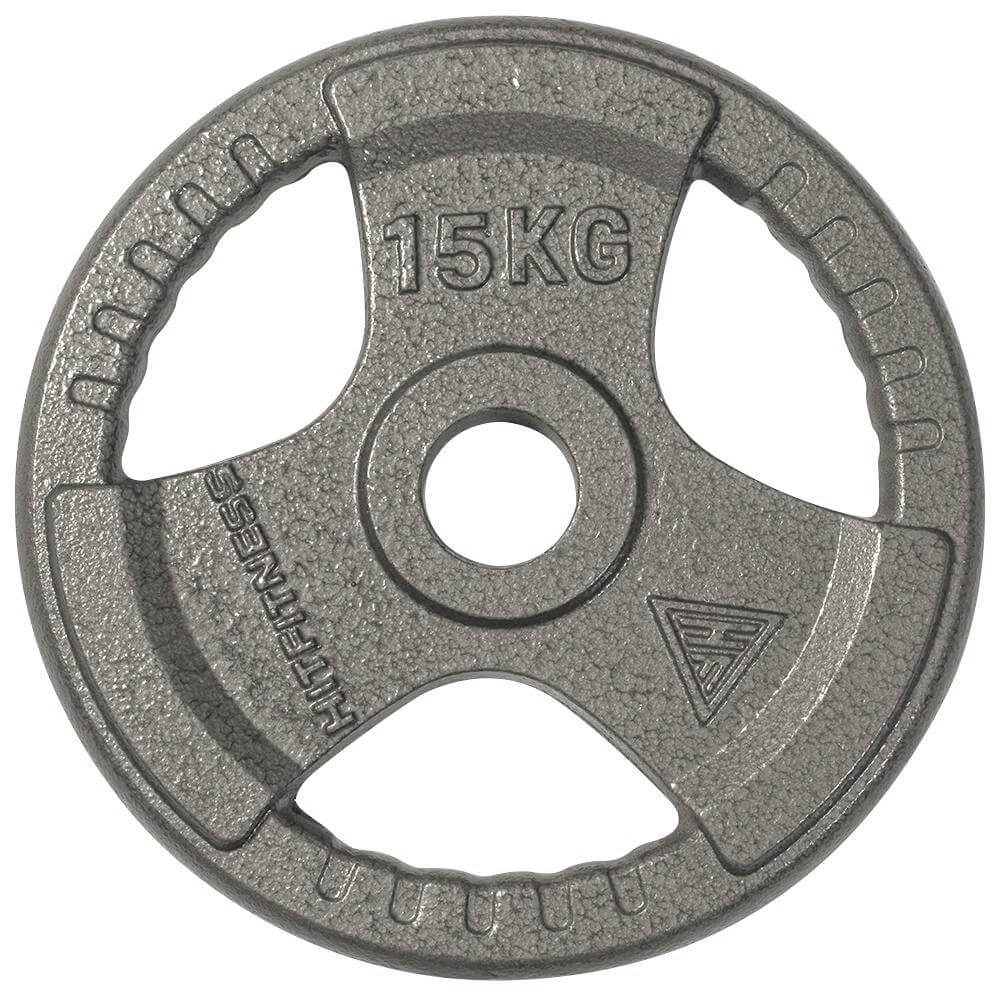 Hit Fitness Olympic Cast Iron Tri-Grip Disc | 15kg